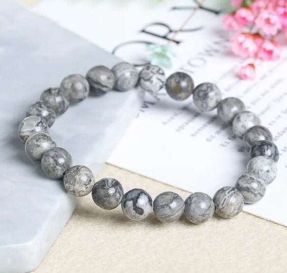 Picture of Chakra Healing Balance Bead Bracelet Natural Lava Stone