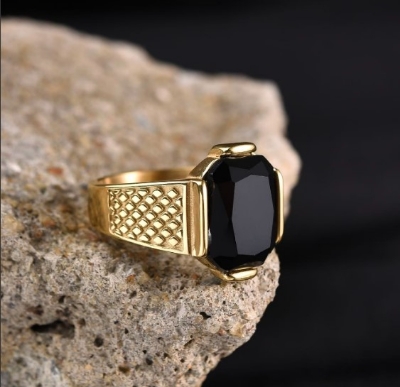 Picture of Gold stainless steel men's ring