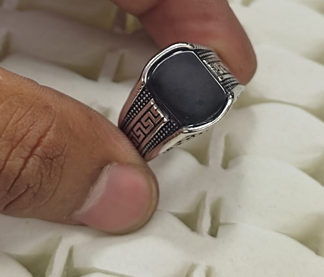 Picture of Stylish men's stainless steel finger ring