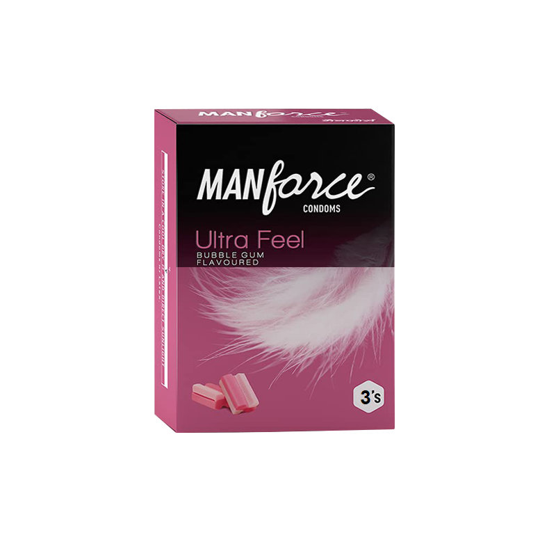 Picture of Manforce Ultra Feel Bubblegum Flavoured 0.05 mm Condom – 3Pcs Pack(India)