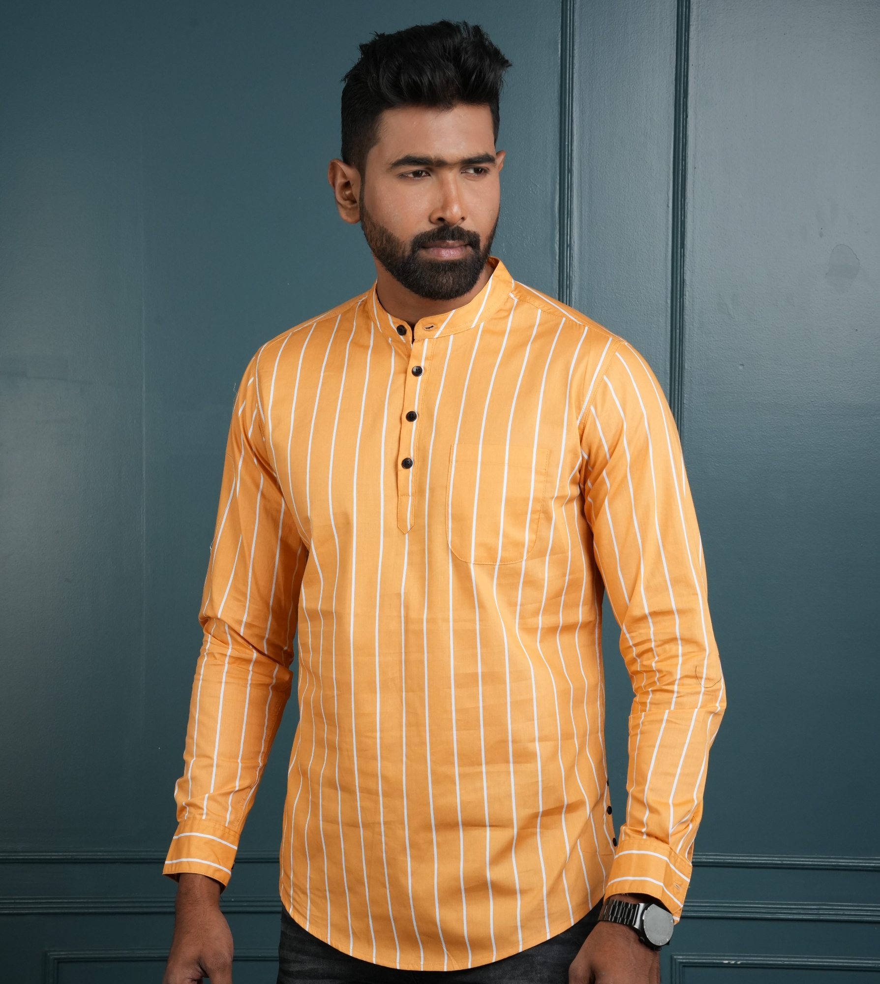 Buy  Men's Long Sleeve Print Katua at Best Price In Bangladesh