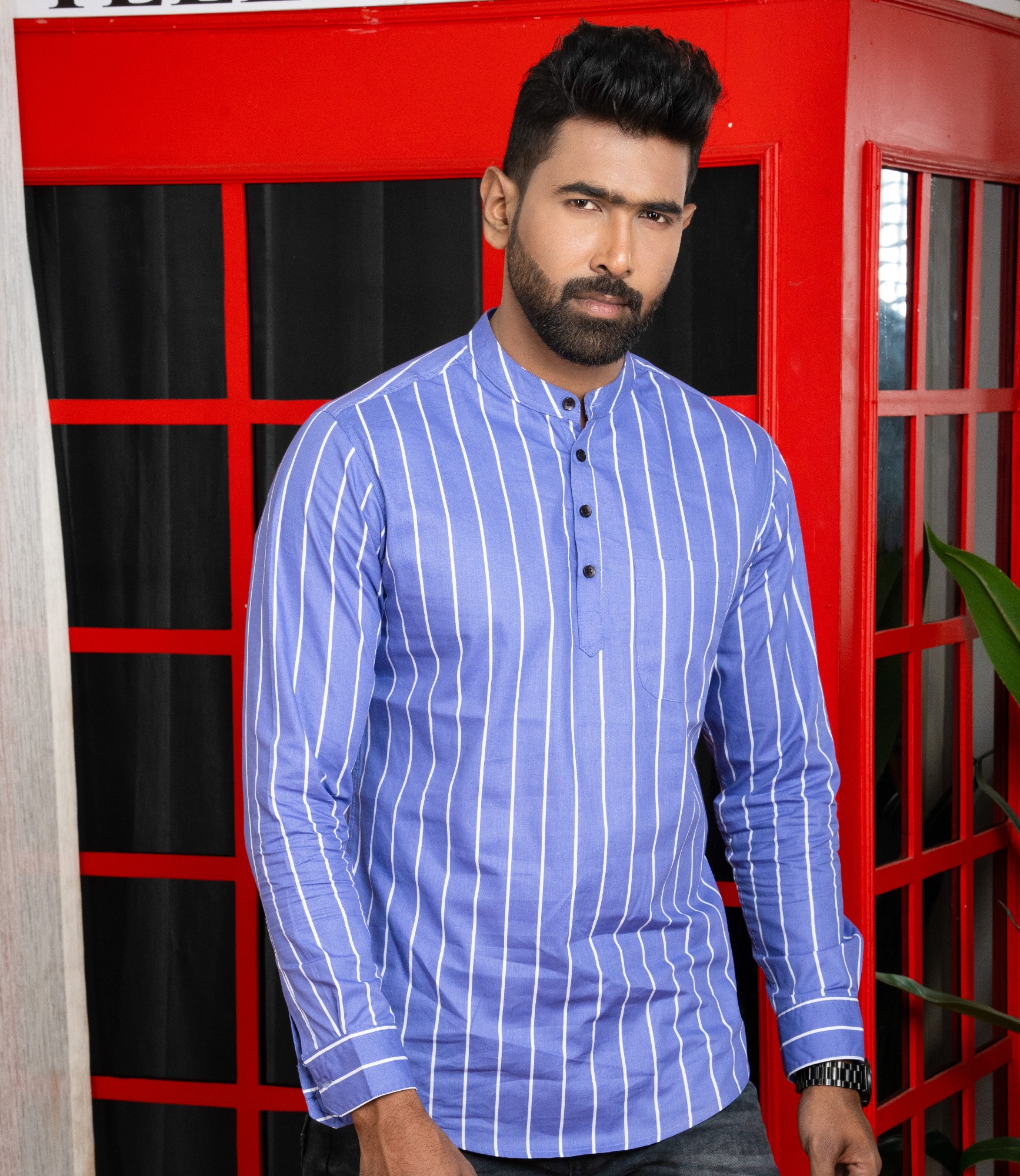 Buy  Men's Long Sleeve Print Katua at Best Price In Bangladesh