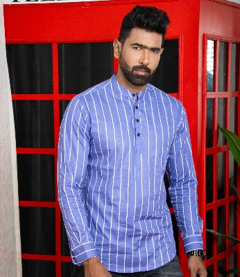 Buy  Men's Long Sleeve Print Katua at Best Price In Bangladesh