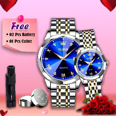 Buy Olevs Stainless Steel Fashionable Couple Watches at Best Price In Bangladesh