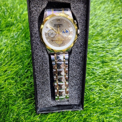 Buy BINBOND Quartz Watches Men’s Luxury Stainless Steel + Free Chain Cutter & Battery at Best Price In Bangladesh