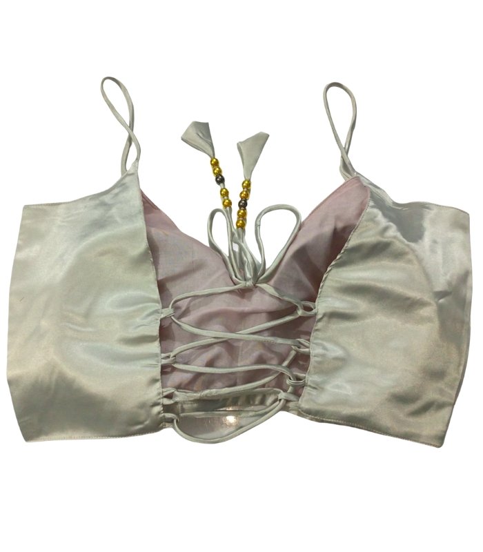 Picture of Silver Color Sleeveless Blouse For Women