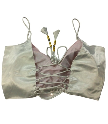 Picture of Silver Color Sleeveless Blouse For Women