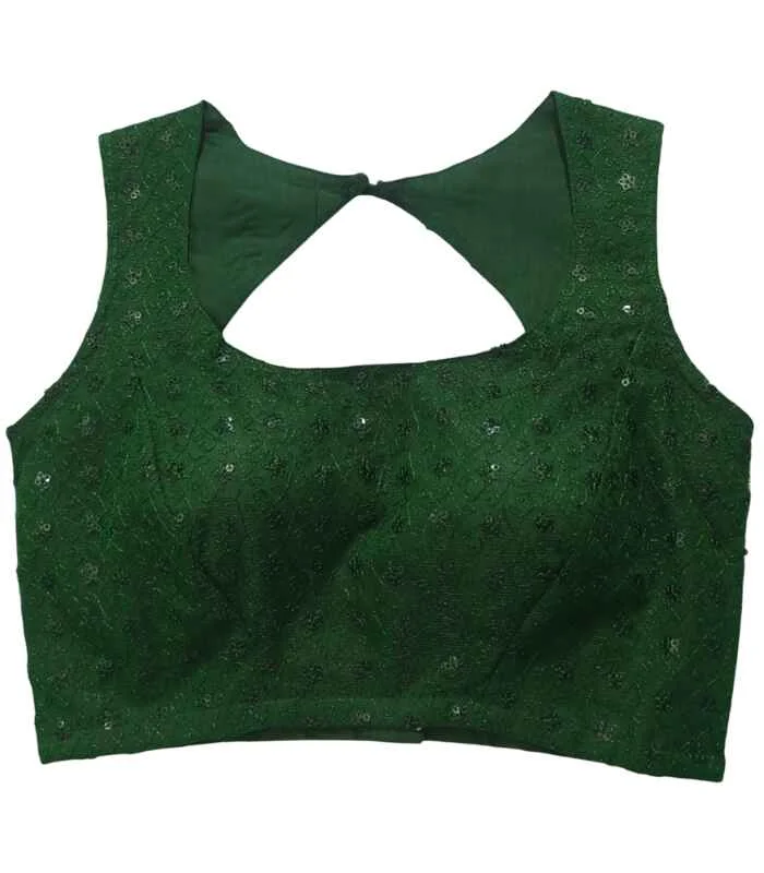 Picture of New Green Color Sleeveless Blouse For Women