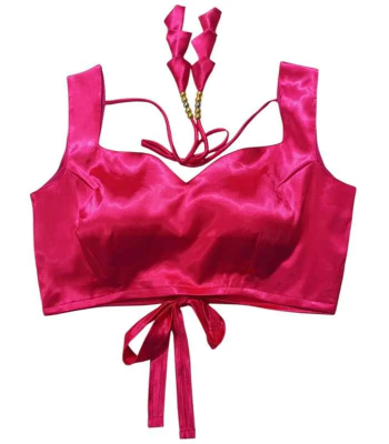 Picture of Hot Pink Color Sleeveless Blouse For Women