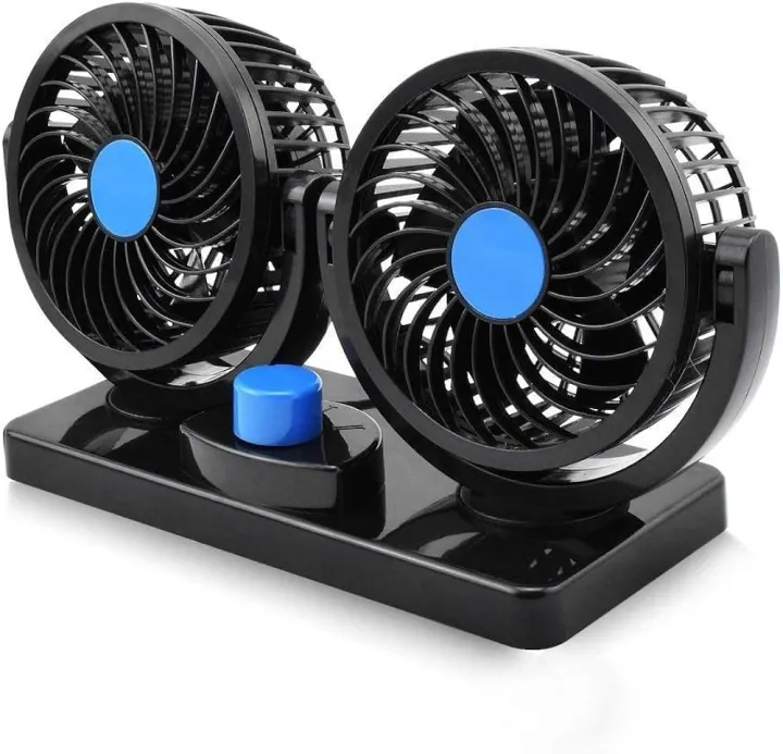 Buy  GDual Head 12V Car Fan Portable Vehicle Truck 360° Rotatable Auto Cooling Cooler at Best Price In Bangladesh