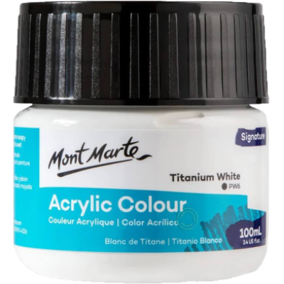 Buy Mont Marte Acrylic Colour Paint Signature 100ml Tub - Titanium White at Best Prices in Bangladesh