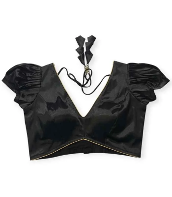 Picture of Black Color Latest Design Blouses for Women