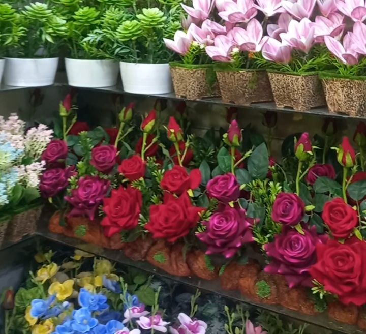 Buy  Artifical Rose Flower With Bonsai Vase.    at Best Prices in Bangladesh