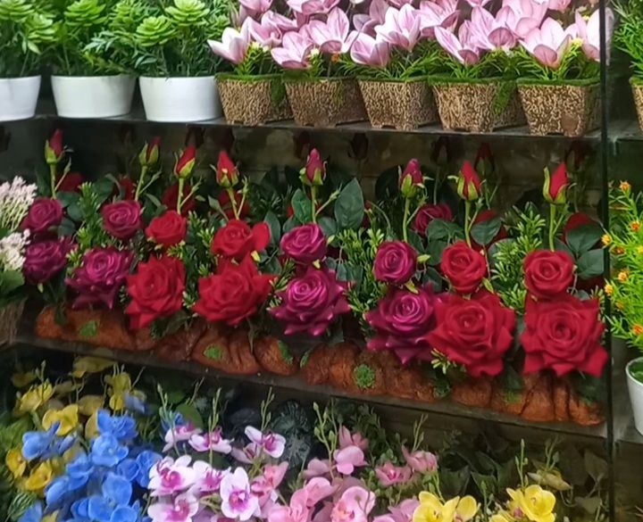 Buy  Artifical Rose Flower With Bonsai Vase.    at Best Prices in Bangladesh