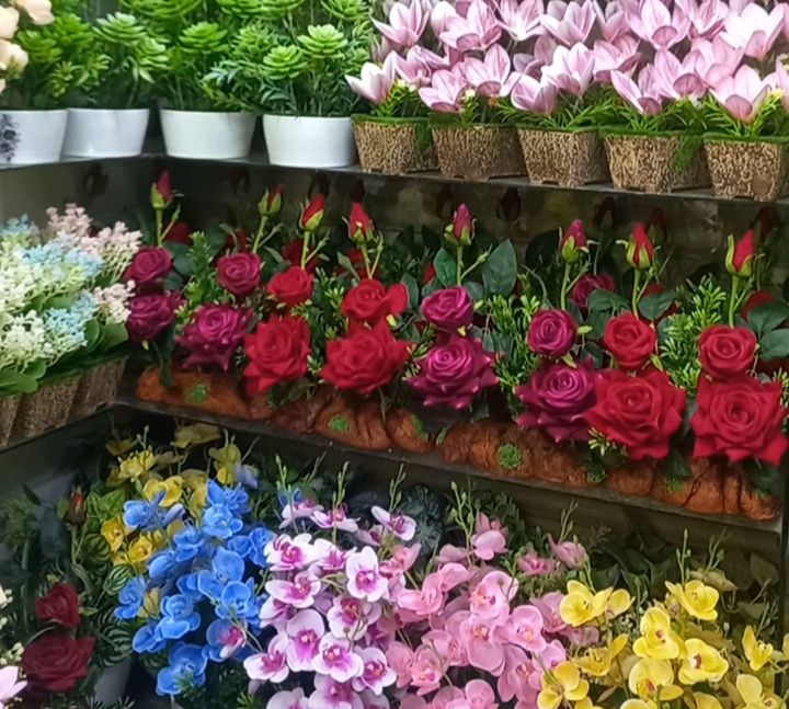 Buy  Artifical Rose Flower With Bonsai Vase.    at Best Prices in Bangladesh