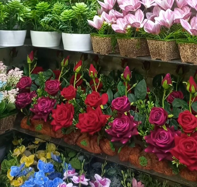 Buy  Artifical Rose Flower With Bonsai Vase.    at Best Prices in Bangladesh