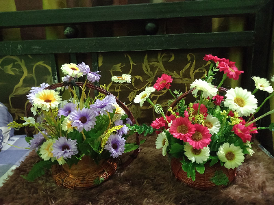 Buy  Artificial flower baskets 1 piece for home decoration  at Best Prices in Bangladesh