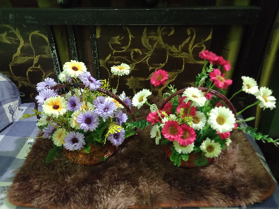 Buy  Artificial flower baskets 1 piece for home decoration  at Best Prices in Bangladesh