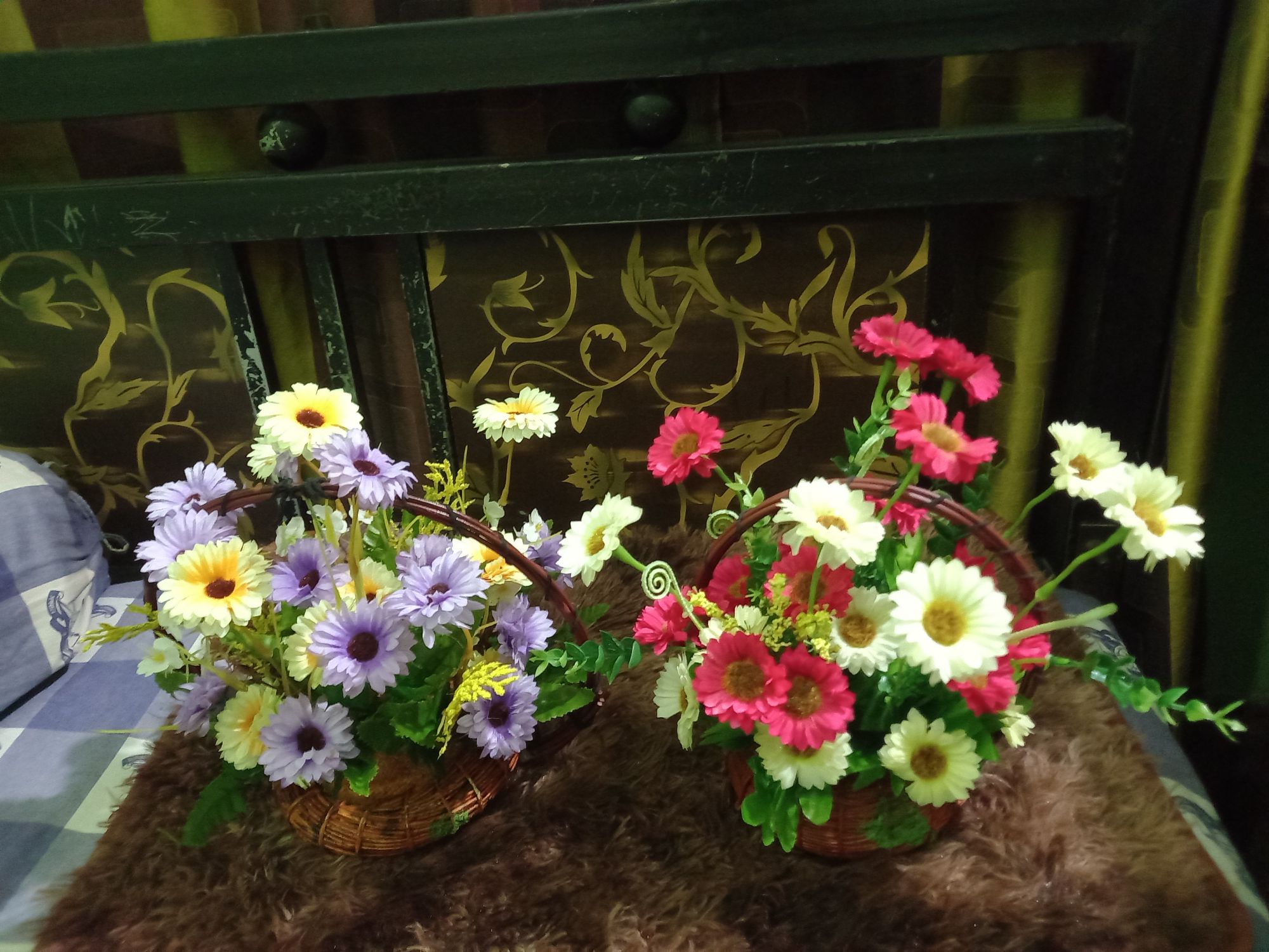 Buy  Artificial flower baskets 1 piece for home decoration  at Best Prices in Bangladesh