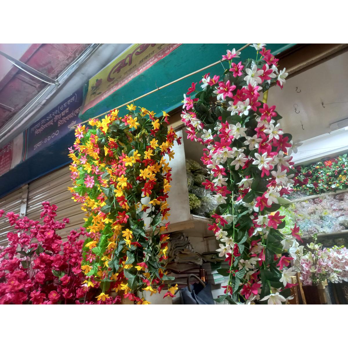 Buy   Artifical Flower Multicolour Jhuri Style Plant Plastic Unique Hanging For Home Decor  at Best Prices in Bangladesh