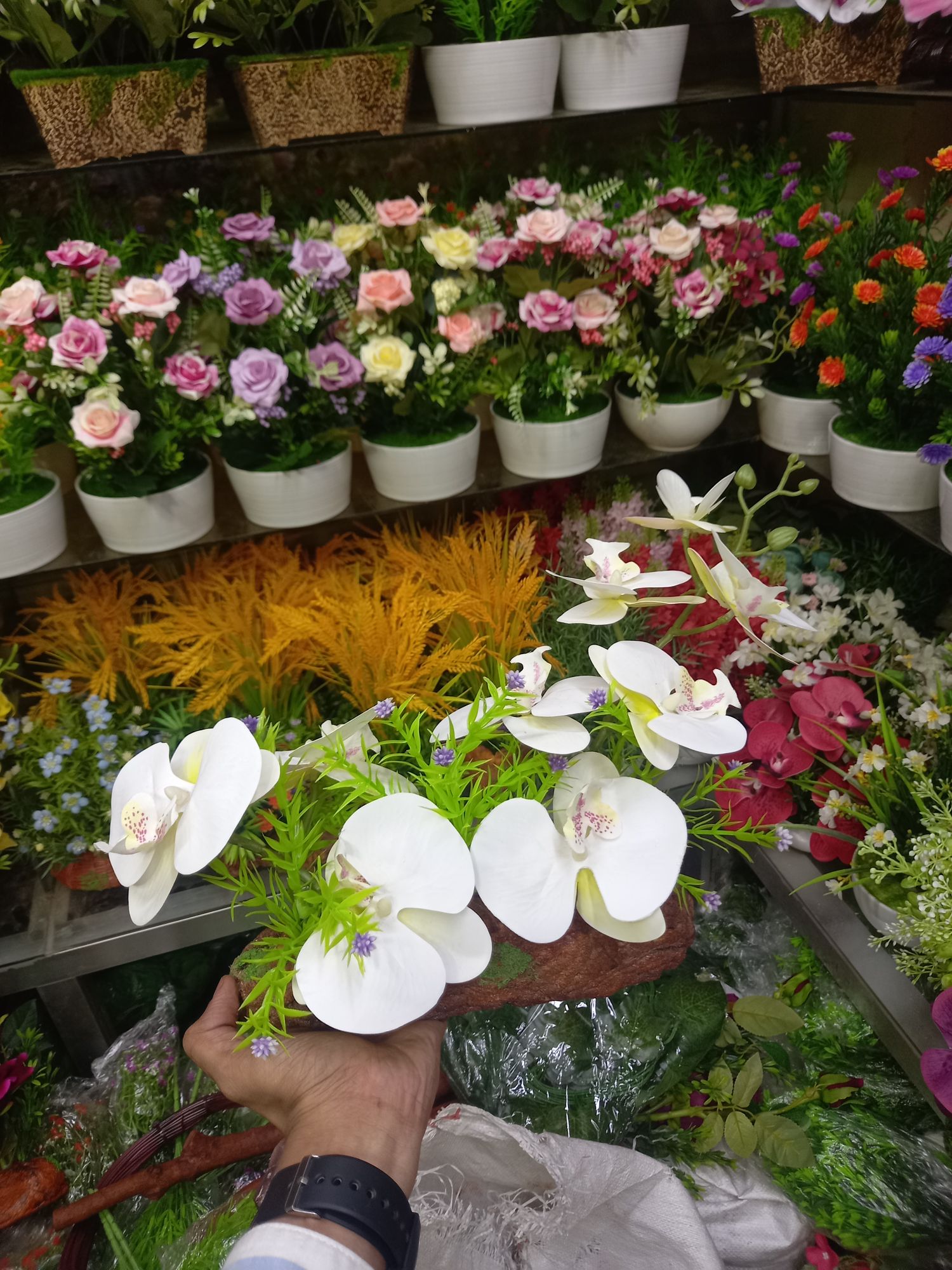 Buy  Atrificial Flower in Unique Orchid with top for room decoration at Best Prices in Bangladesh