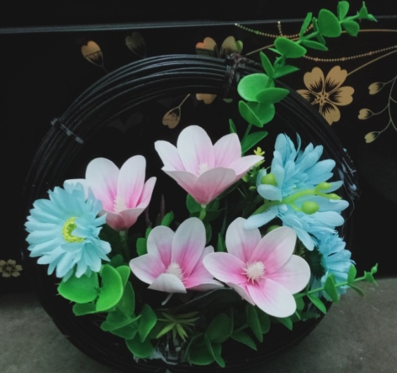 Buy Artificial Flower Ring 1 piece creeper, grass Hanger For wall or room decoration   at Best Prices in Bangladesh