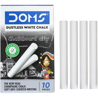 Buy doms-non-toxic-dustless-white-chalk-10-pcs at Best Prices in Bangladesh