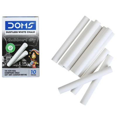 Buy doms-non-toxic-dustless-white-chalk-10-pcs at Best Prices in Bangladesh