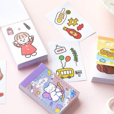 Buy Kawaii Gift DIY Scrapbooking Photo Album Cute Stationery Stickers Bear Rabbit Girl Pattern Memo Sticky Notes at Best Prices in Bangladesh