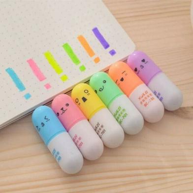 Buy Mini Capsule Highlighters 6 Color at Best Prices in Bangladesh