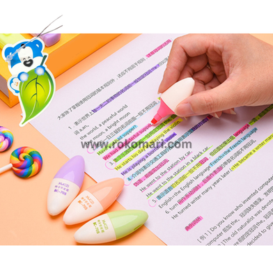 Buy 6Pcs/set Colored Markers Highlighters Vitamin Pill Highlighter Pen Stationery Color Pen Stationery Office School Supplies Best Prices in Bangladesh