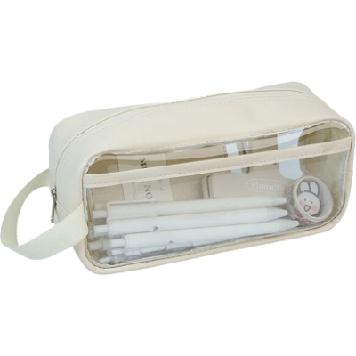 Buy  Large Capacity Transparent Pencil Case For Student (Off White)   Best Prices in Bangladesh