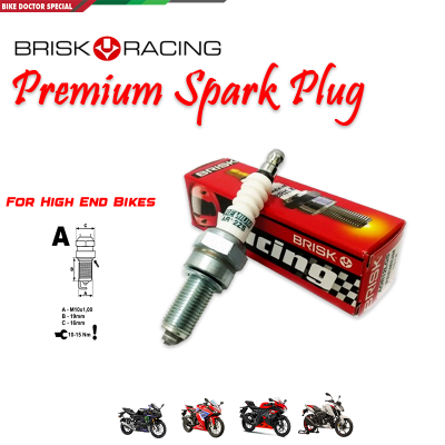 BRISK AR12ZS Multispark Premium Spark Plug for High End Motorcycle Long Thread 19 X 16 mm 1 Piece (Made in Czech Republic)