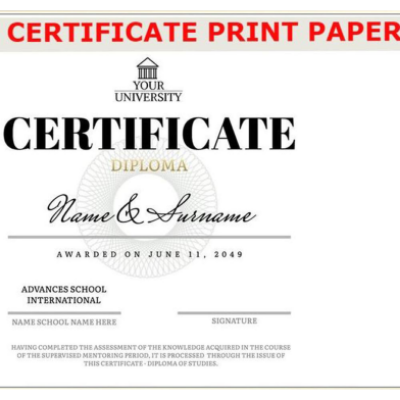 Buy Certificate Print paper (160gsm A4) - 10pcs at Best Prices in Bangladesh