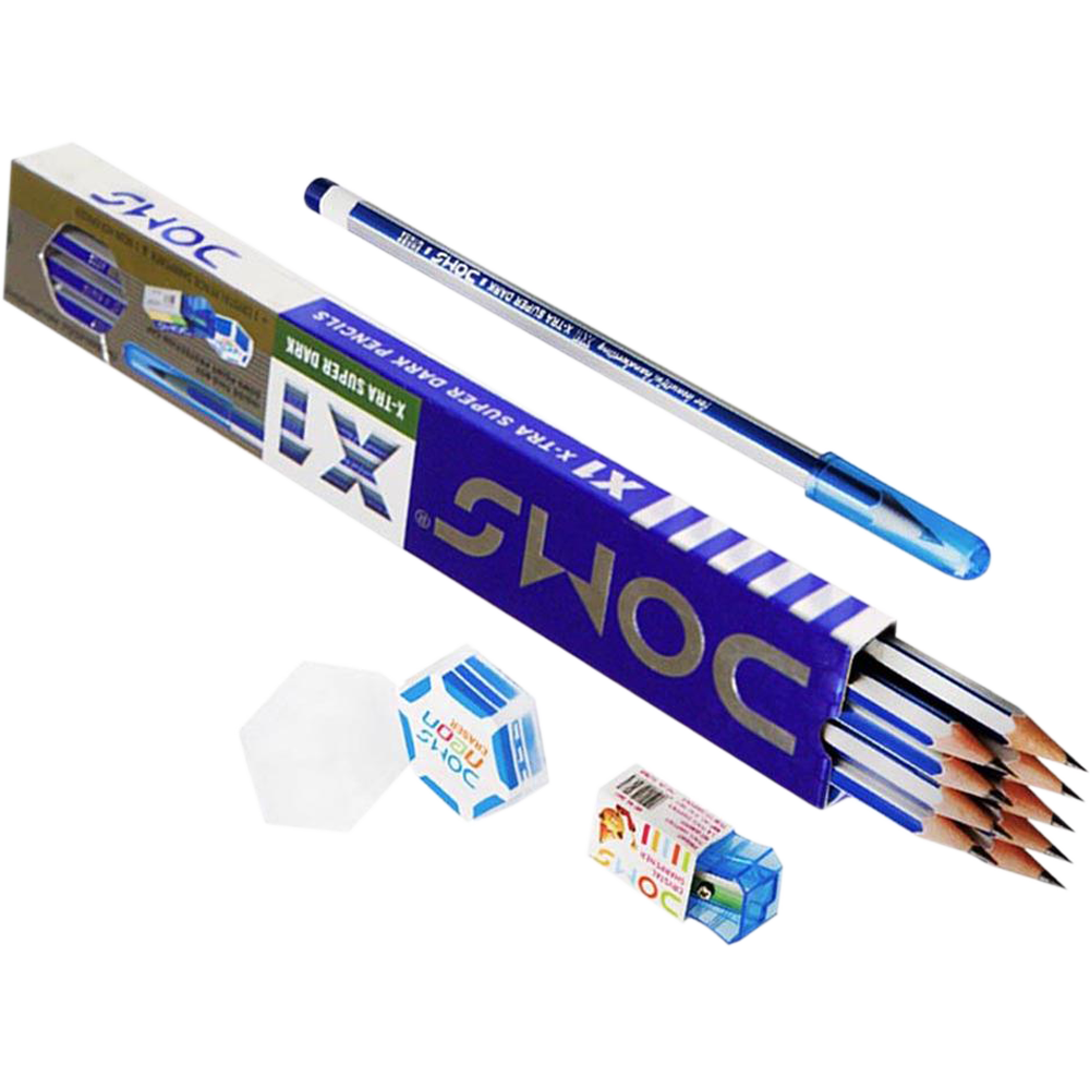 Buy doms-x1-super-dark-pencil-free-sharpner-and-eraser Best Prices in Bangladesh