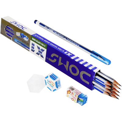 Buy doms-x1-super-dark-pencil-free-sharpner-and-eraser Best Prices in Bangladesh
