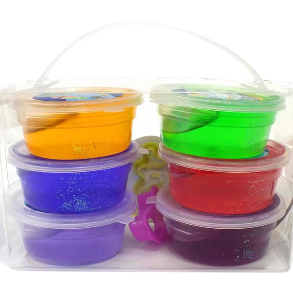 Buy crystal-clay-slime-toys-for-children-educational-creative-handmade-toys-6-pieces at Best Prices in Bangladesh