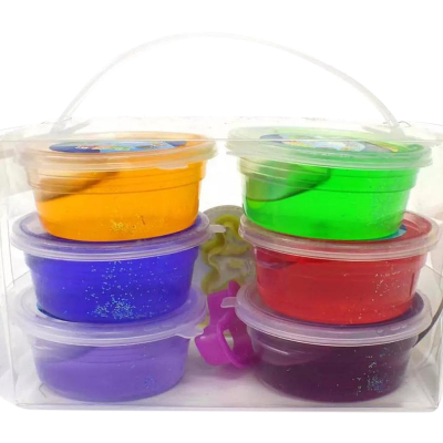 Buy crystal-clay-slime-toys-for-children-educational-creative-handmade-toys-6-pieces at Best Prices in Bangladesh