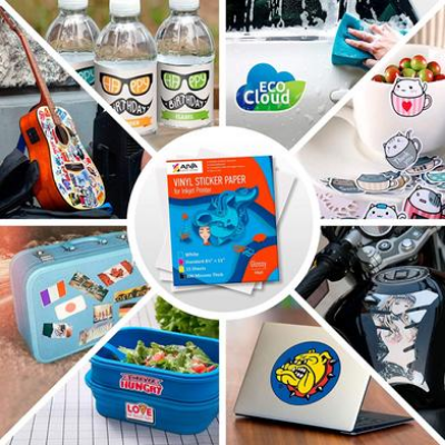 Buy Premium Quality White Glossy Self Adhesive Sticker Paper- 50 Pcs  at Best Prices in Bangladesh