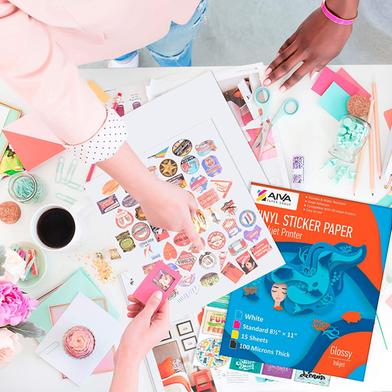 Buy Premium Quality White Glossy Self Adhesive Sticker Paper- 50 Pcs  at Best Prices in Bangladesh