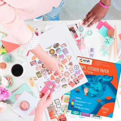 Buy Premium Quality White Glossy Self Adhesive Sticker Paper- 50 Pcs  at Best Prices in Bangladesh