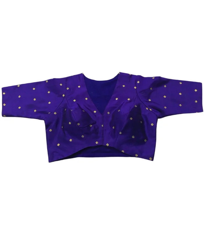 Picture of Purple color V Collar Blouse For Women
