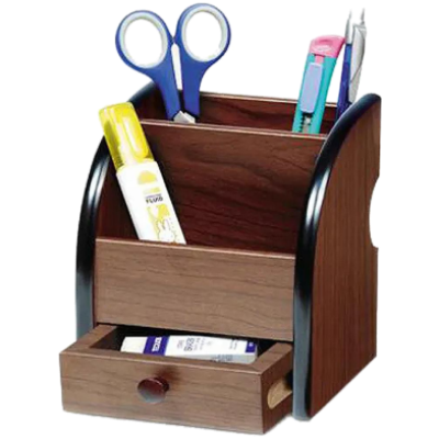 Buy Wooden Desk Organizer with Pen Holder and Small Drawer - Office Accessories at Best Prices in Bangladesh