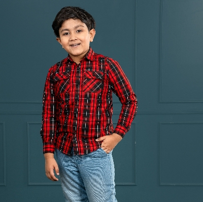 Buy Boys Long Sleeve Check Shirt at Best Prices in Bangladesh