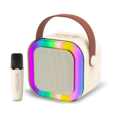 Picture of K12 Karaoke Machine Portable Bluetooth 5.3 PA Speaker With 1 Wireless Microphones Home Family Singing Children's Gifts