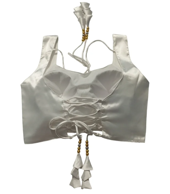 Picture of White Color Sleeveless Blouse For Women