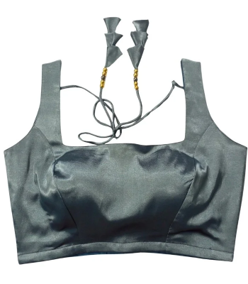 Picture of Ash Color Semi Backless Blouse For Women