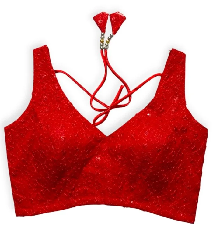 Picture of Net Sequence Fabrics Blouse For Women