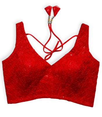 Picture of Net Sequence Fabrics Blouse For Women