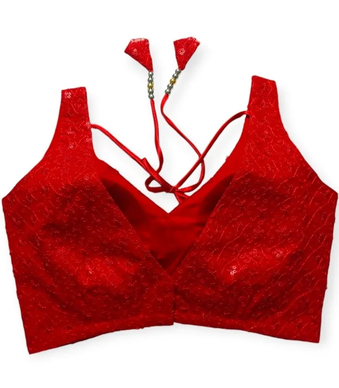 Picture of Net Sequence Fabrics Blouse For Women